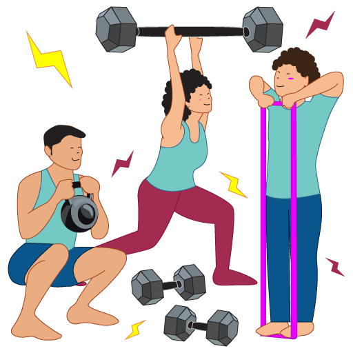 Yogalates resistance band and dumbbell workout to build strength, flexibility, and full-body wellness