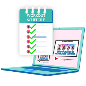 Yogalates workout schedule for at-home practice, improving flexibility, strength, and mind–body wellness
