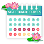Structured yogalates courses for at-home practice, building strength, flexibility, and mind–body wellness